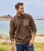 Le Sweat Sherpa à Col Zippé-1