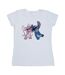 Disney T-shirt en coton Lilo & Stitch Kisses - Femmes/Ladies (Blanc) - UTBI25720-1