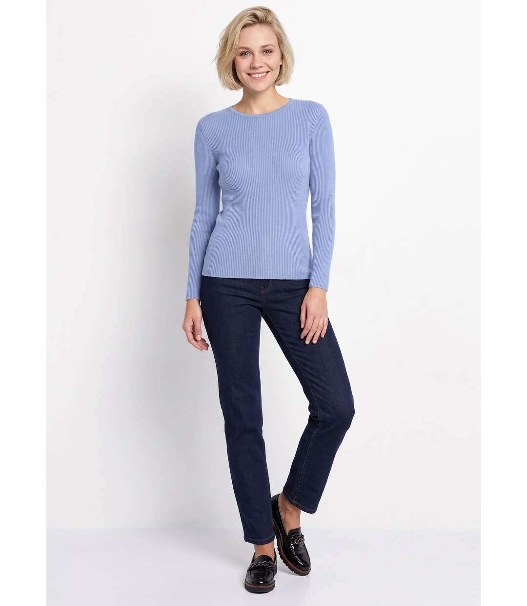 Pull chaud col rond laine mérinos-3