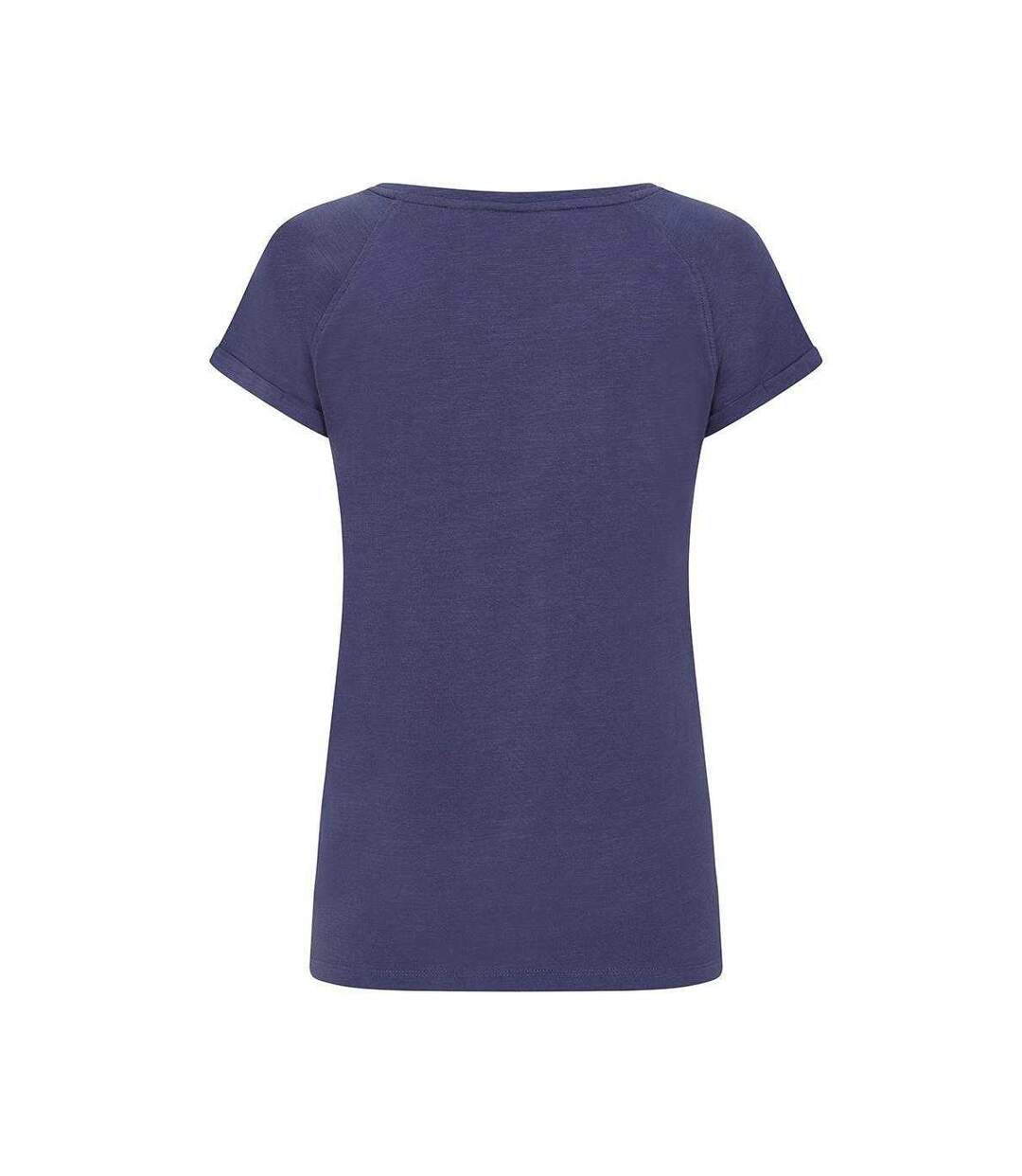 T-shirt Manches Roulées Motif/style Uni Femme Crépuscule Lazy Jacks-2