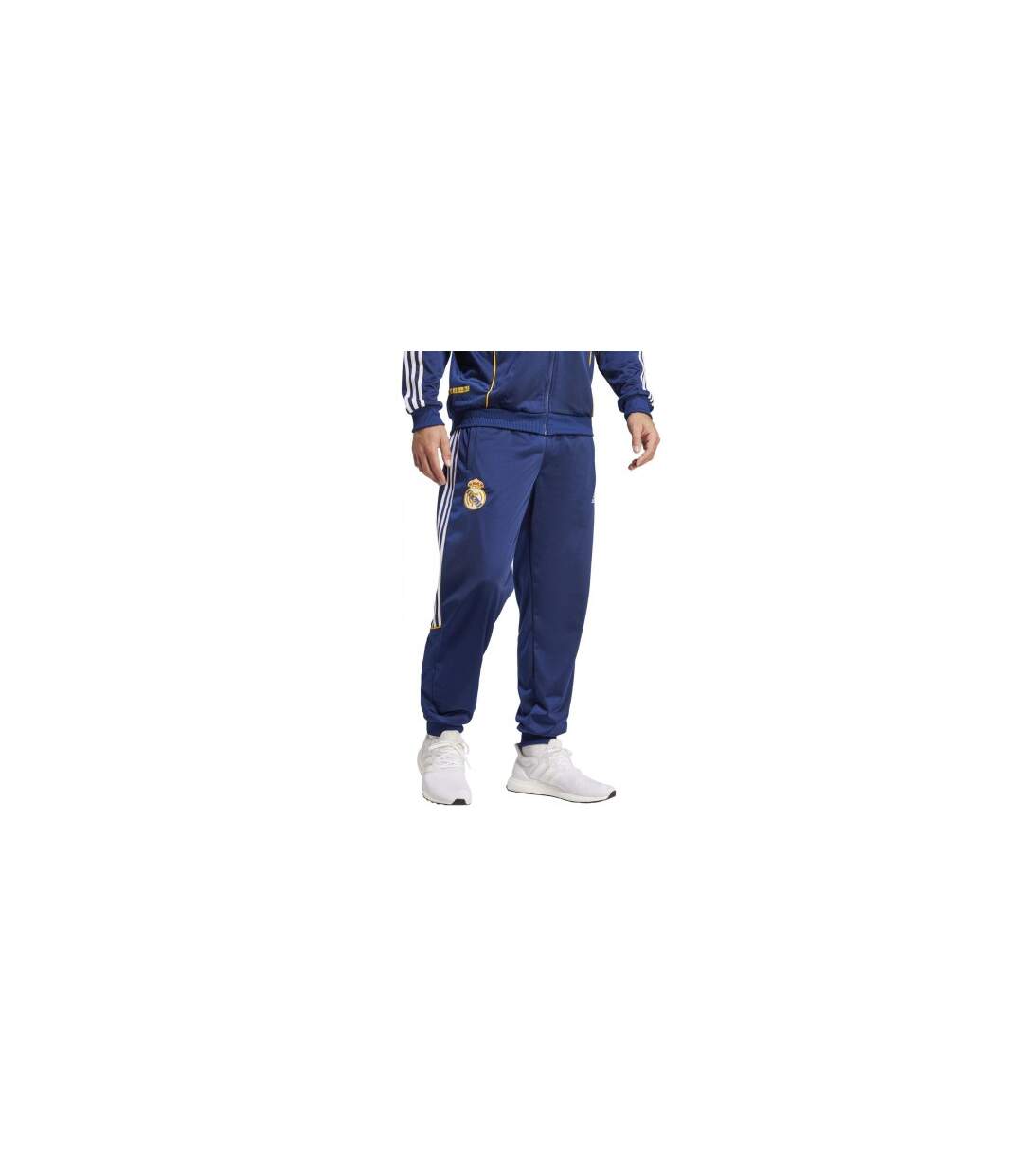 Pantalon De Survêtement Motif/style Real Madrid Cf Homme Bleu Foncé Adidas-1