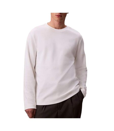 T-Shirt manches longues blanc homme calvin klein jeans lv04ld202g