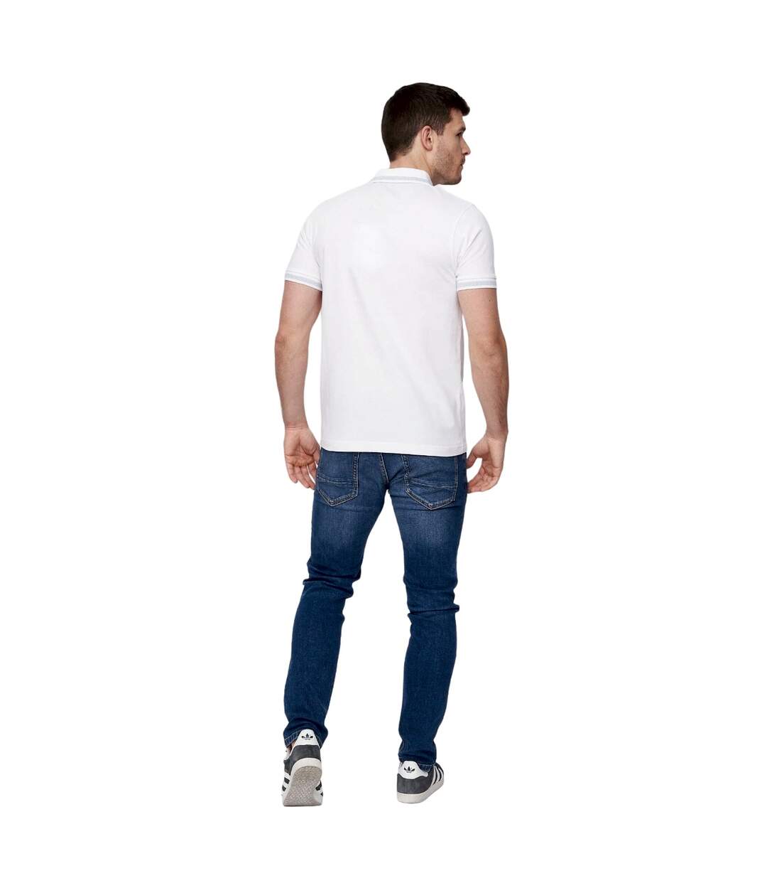 Polo feltar homme blanc Duck and Cover-2