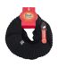 Ladies Winter Warm Fleece Lined Chunky Knit Thermal Neck Warmer-2