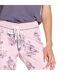 Womens/ladies Roses Jogging Bottoms Pink PJ Salvage-3
