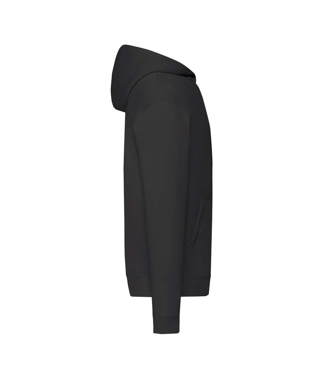 Mens Classic Zipped Hoodie Black Fruit Of The Loom-3