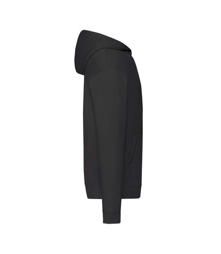 Mens Classic Zipped Hoodie Black Fruit Of The Loom
