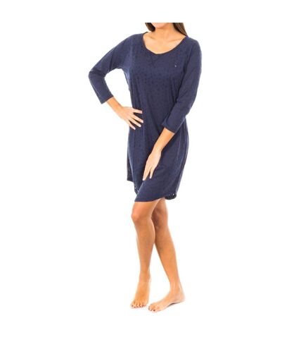 Long-sleeved nightgown with boat neck 1487903526 woman