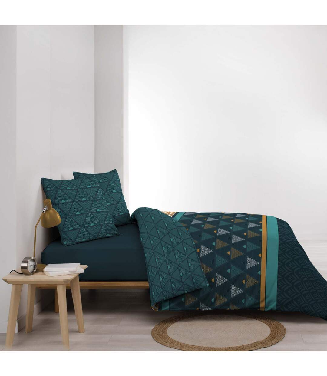Parure de Lit 3 Pièces Triade 240x220cm Vert-3