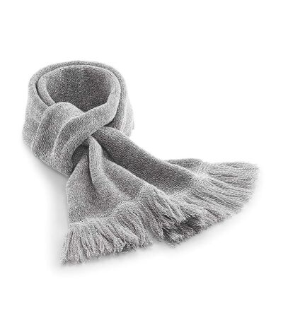 Beechfield Unisex Classic Knitted Scarf (Heather Grey) (One size) - UTRW5809