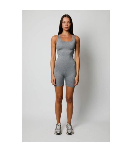 Combishort Sans Manches Femme Gris Honeyz