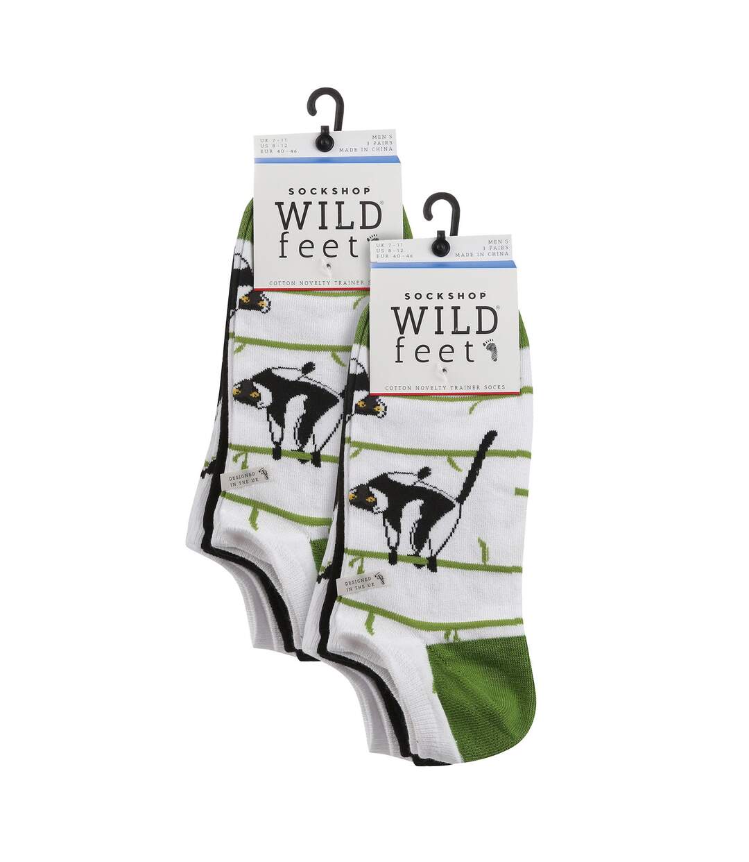 6 Pairs Mens Cotton Novelty Trainer Socks | Low Cut Ankle Patterned Socks-2