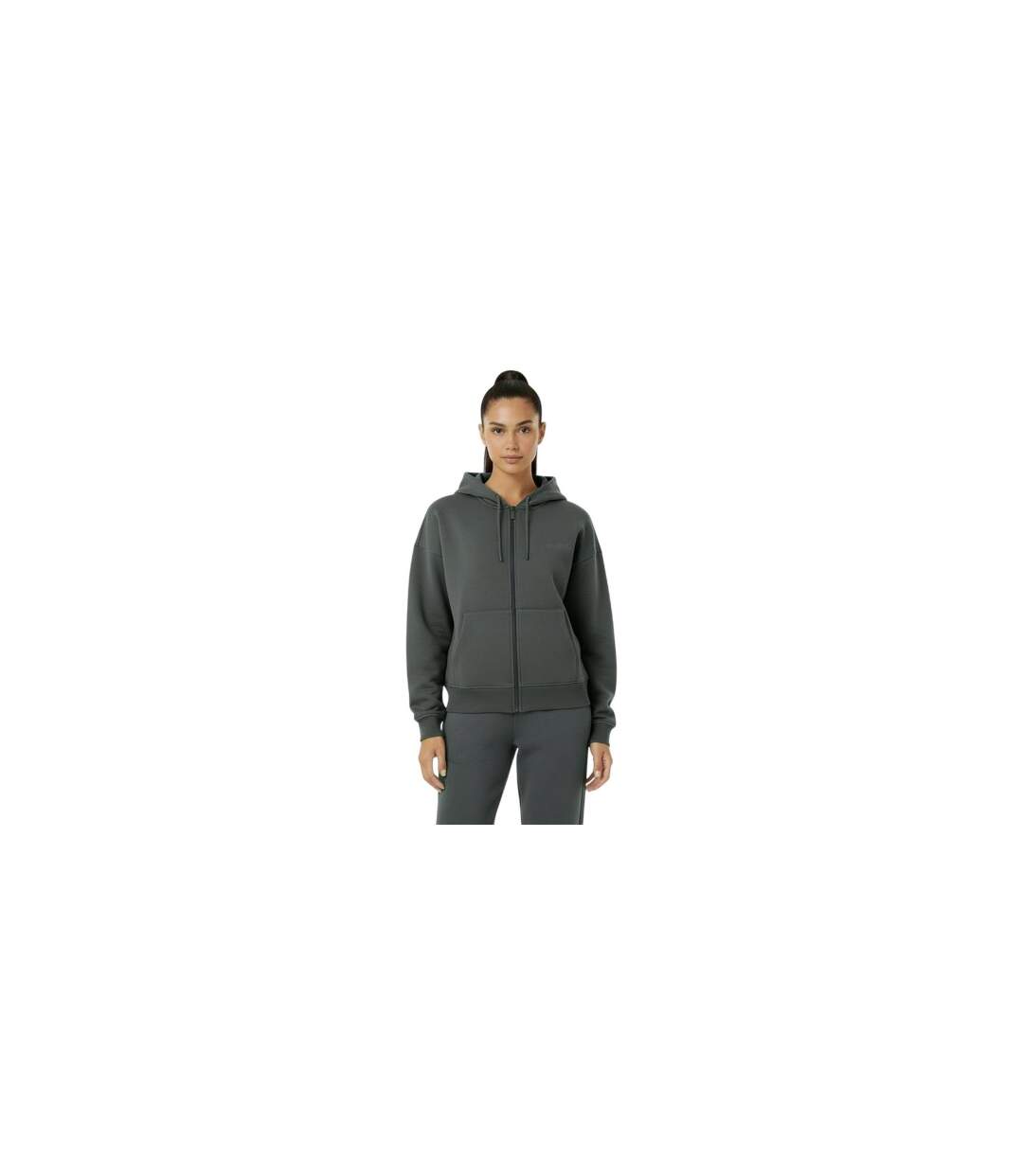 Veste À Capuche Femme Kaki Délavé USA-1