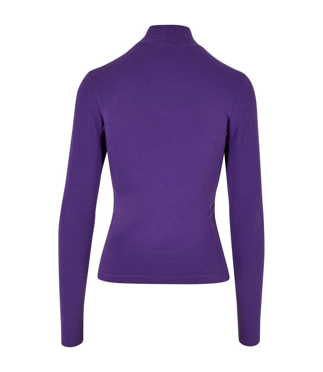 Womens/ladies Cut Out Turtle Neck Long-sleeved Top Real Violet Urban Classics-2