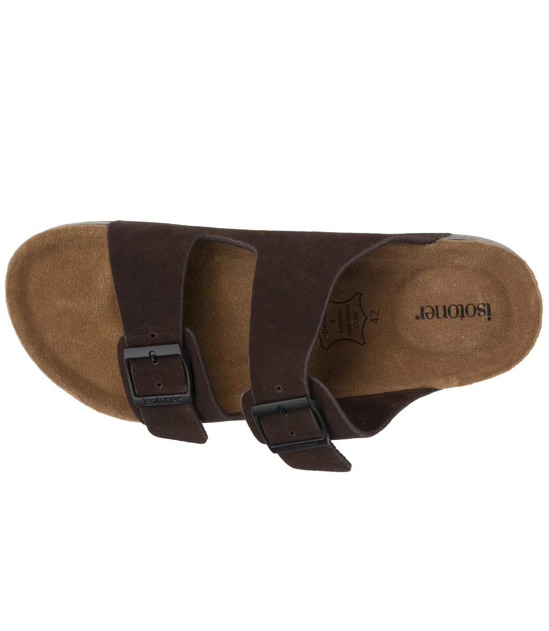 Isotoner Sandales homme à doubles brides ultra confortables, semelle intérieure cuir-3