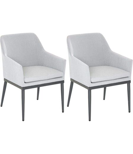 Fauteuil de jardin en aluminium et textilène (Lot de 2)