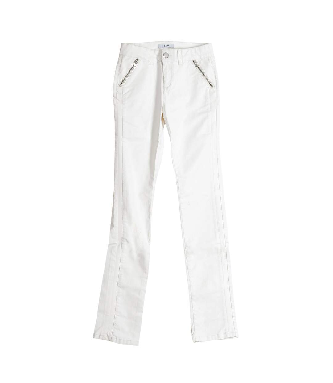 Long straight-cut trousers with hems AJEA10-A354 woman-1