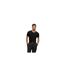 Pack Of 3  Mens Embroidered Logo Crew Neck T-shirt  Black Navy Charcoal Grey Boss-1