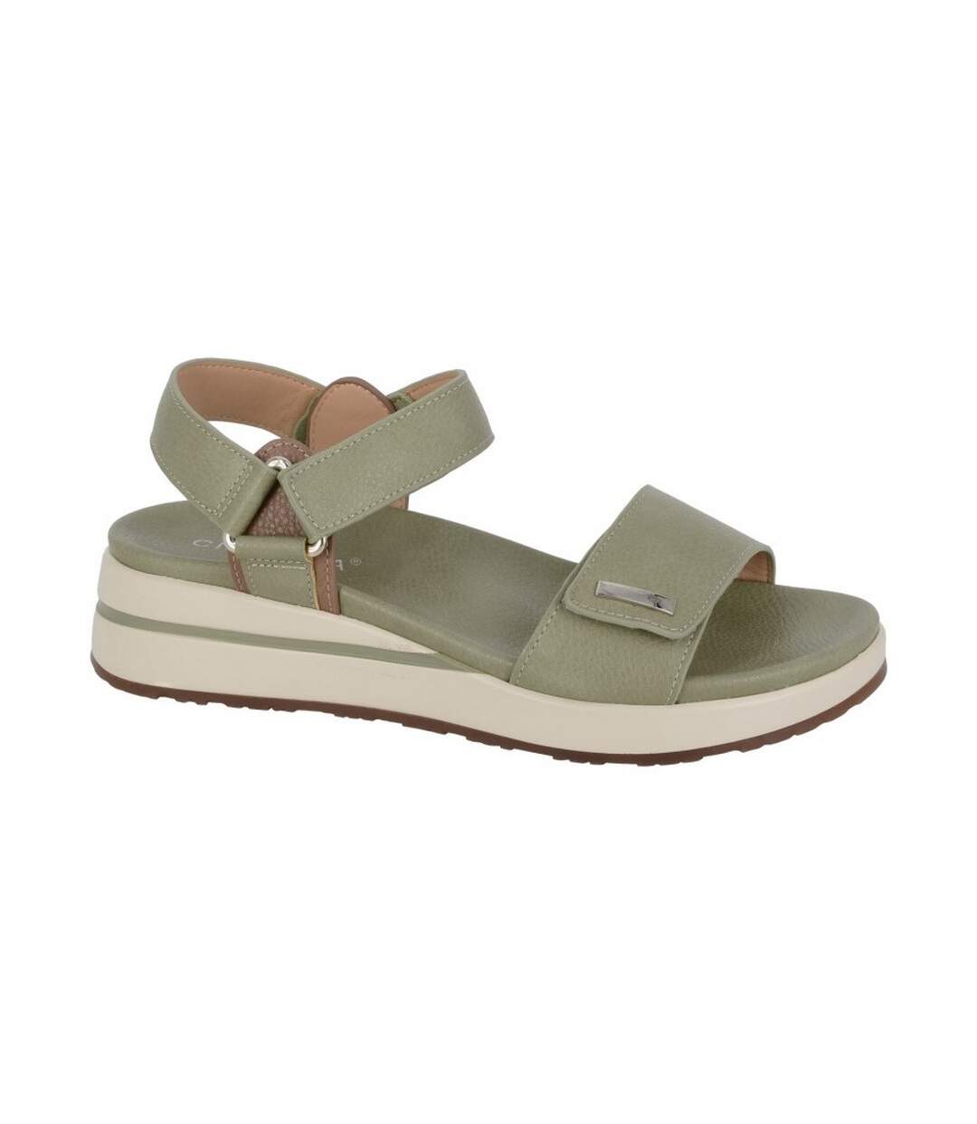 Womens/ladies Fenia Touch Fastening Sandals Green Cipriata-1