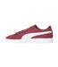 Mens Smash 3.0 Synthetic Nubuck Low Flat Trainers Burgundy White Puma-2