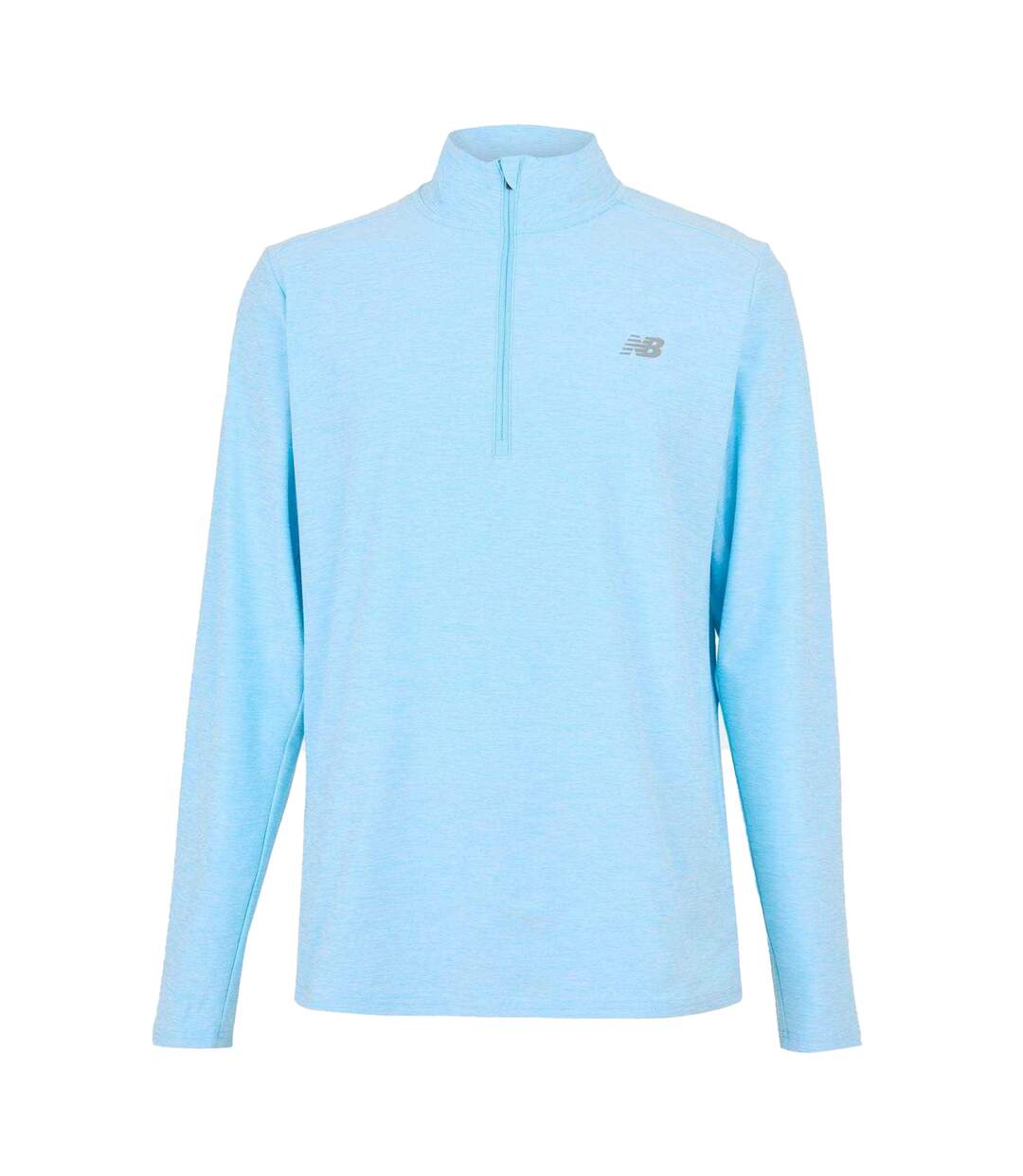 Mens Space Dye Quarter Zip Top Sky Blue New Balance-1