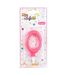 Bougie d'Anniversaire Paillette Chiffre 0 7cm Rose-2
