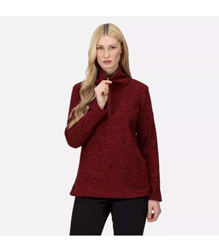 Regatta Womens/Ladies Kizmitt Marl Half Zip Fleece Top (Cabernet) - UTRG8447