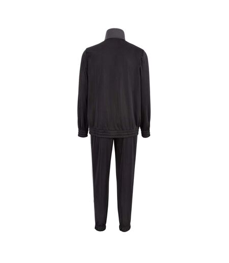 Mens Chevron Lightweight Tracksuit Set Black Charcoal Slazenger