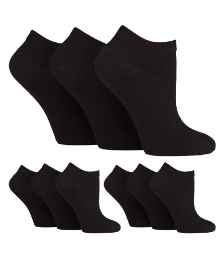9 Pack Womens Diabetic Trainer Socks | Wide Ankle Socks for Swollen Feet