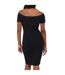 Robe Moulante Manches Courtes Femme Noir Brave Soul-3