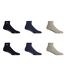 Lot de 6 paires de lowcuts homme unies modèle A126 Serge Blanco-1