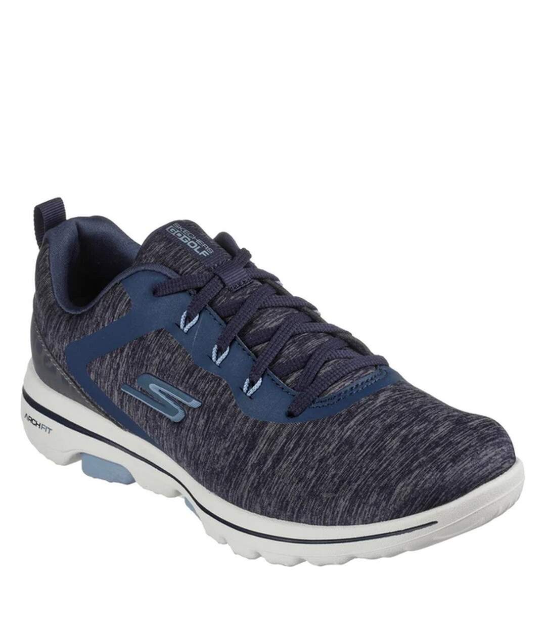 Womens/ladies go golf walk 5 golf shoes navy/blue Skechers-1