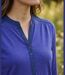 Tee-shirt MAYFLOWER DIMAGO5 manches longues : le chic du bleu bi-matière-4