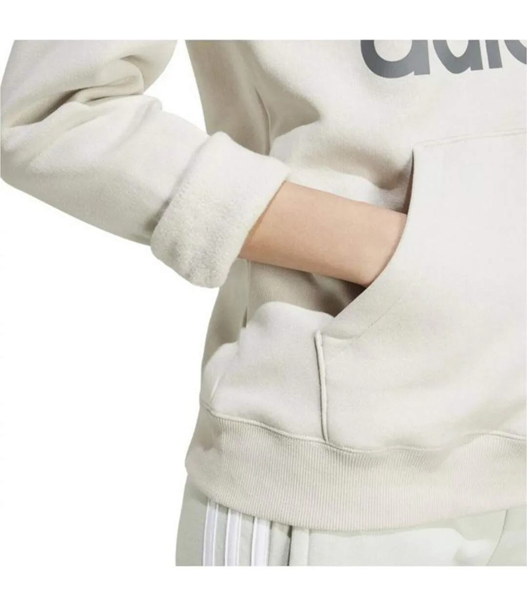 Sweat À Capuche Essentials Femme Blanc Adidas-3
