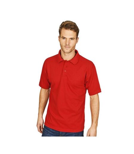 Casual Classic Mens Premium Triple Stitch Polo (Red)