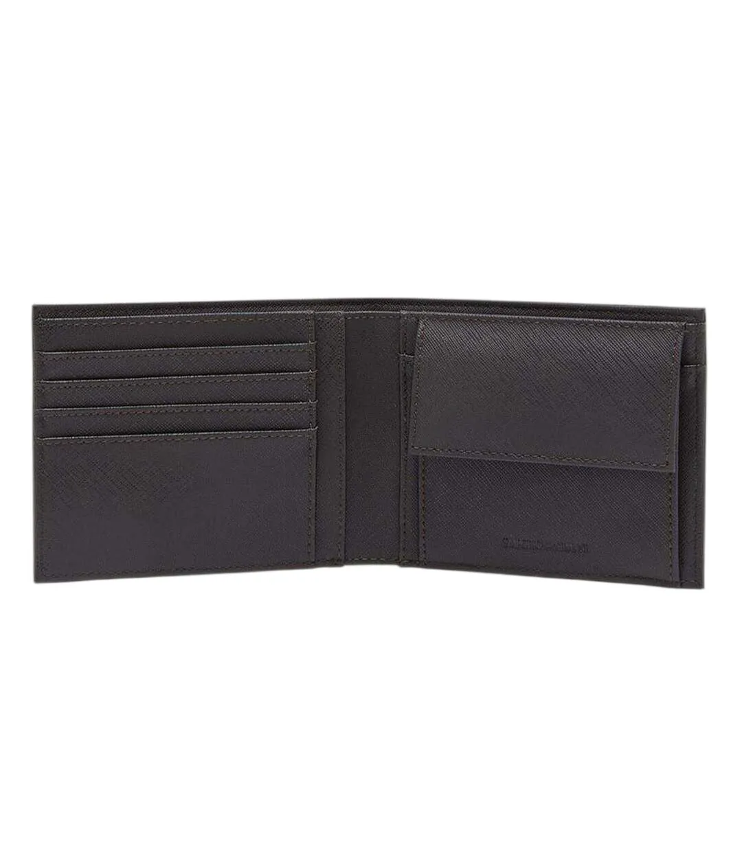 Portefeuille Motif/style Plié En 2 Taille Unique Noir Ébène Emporio Armani-3