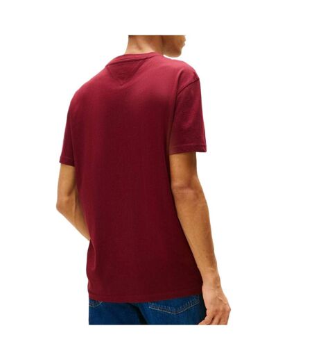 T-Shirt bordeaux homme tommy hilfiger reg linear