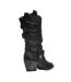 Womens/ladies Sidestep Lewis Faux Leather Boots Black Rocket Dog-4