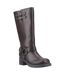 Womens/ladies Nash Tall Biker Boots Brown Rocket Dog-1