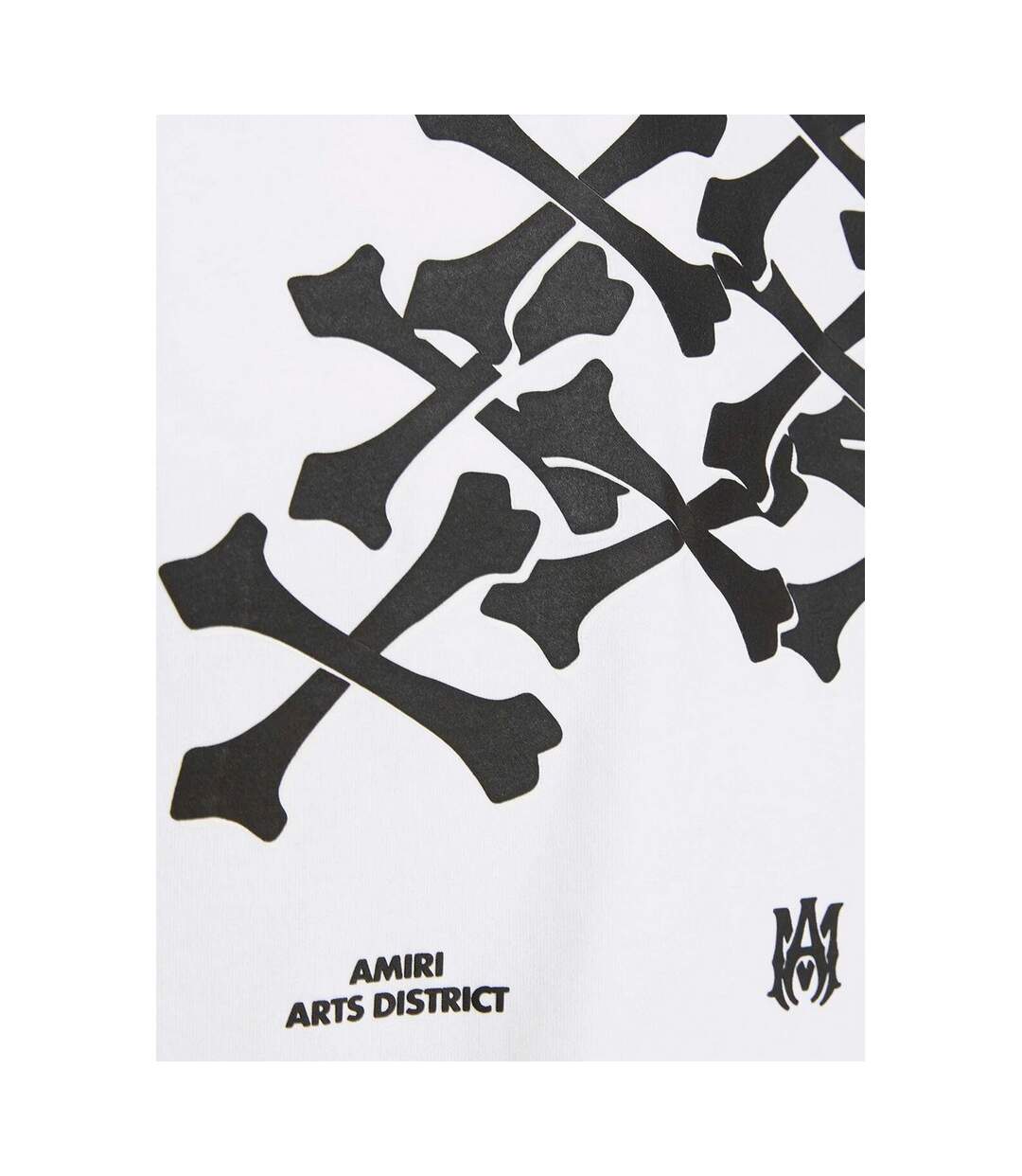 T-shirt Motif/style Logo Bones Homme Blanc Amiri-4