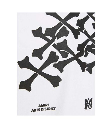 T-shirt Motif/style Logo Bones Homme Blanc Amiri