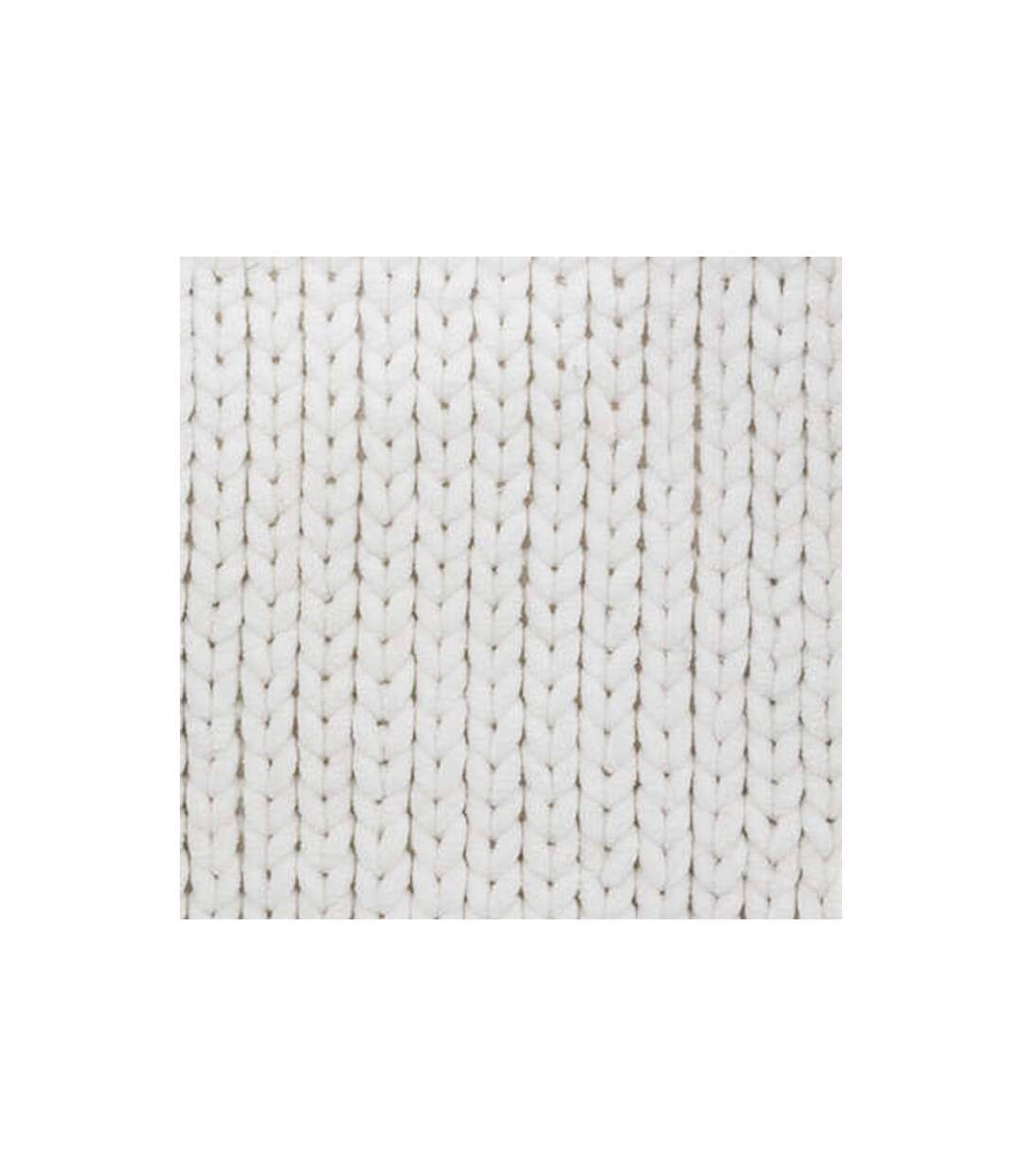 Tapis de Salle de Bain Tissé Épais 50x120cm Blanc-3