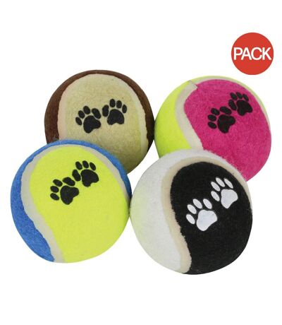 Regatta Dogs Tennis Balls (Pack of 4) (Multicolored) (One Size) - UTRG6521