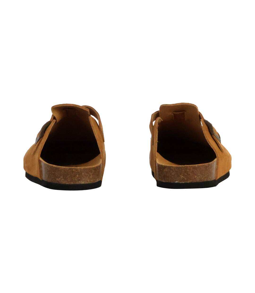 Mules Plate Cuir Natural World-4