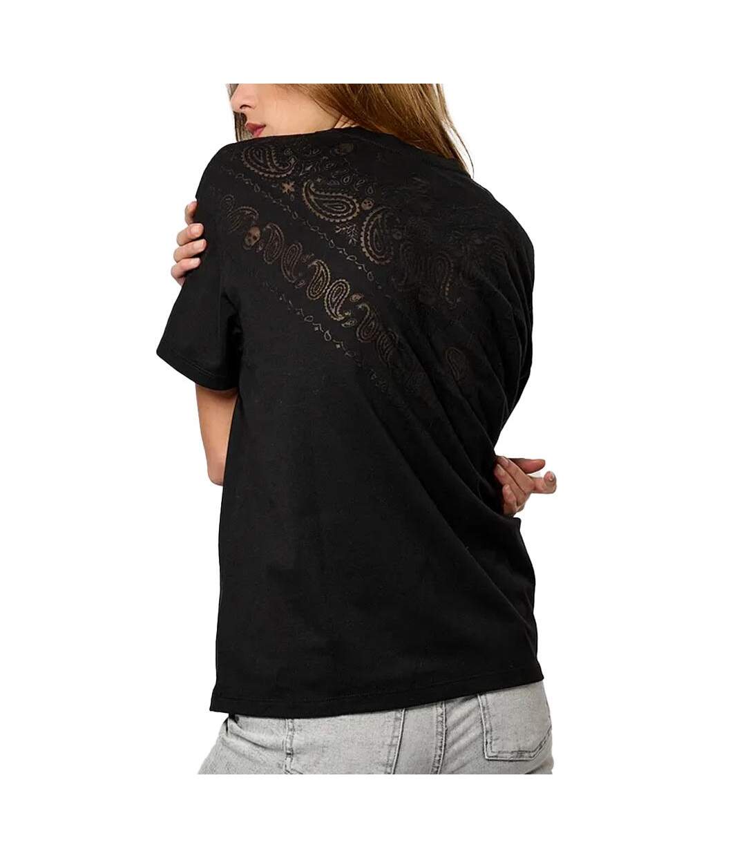 T-shirt noir femme kaporal vertu-2