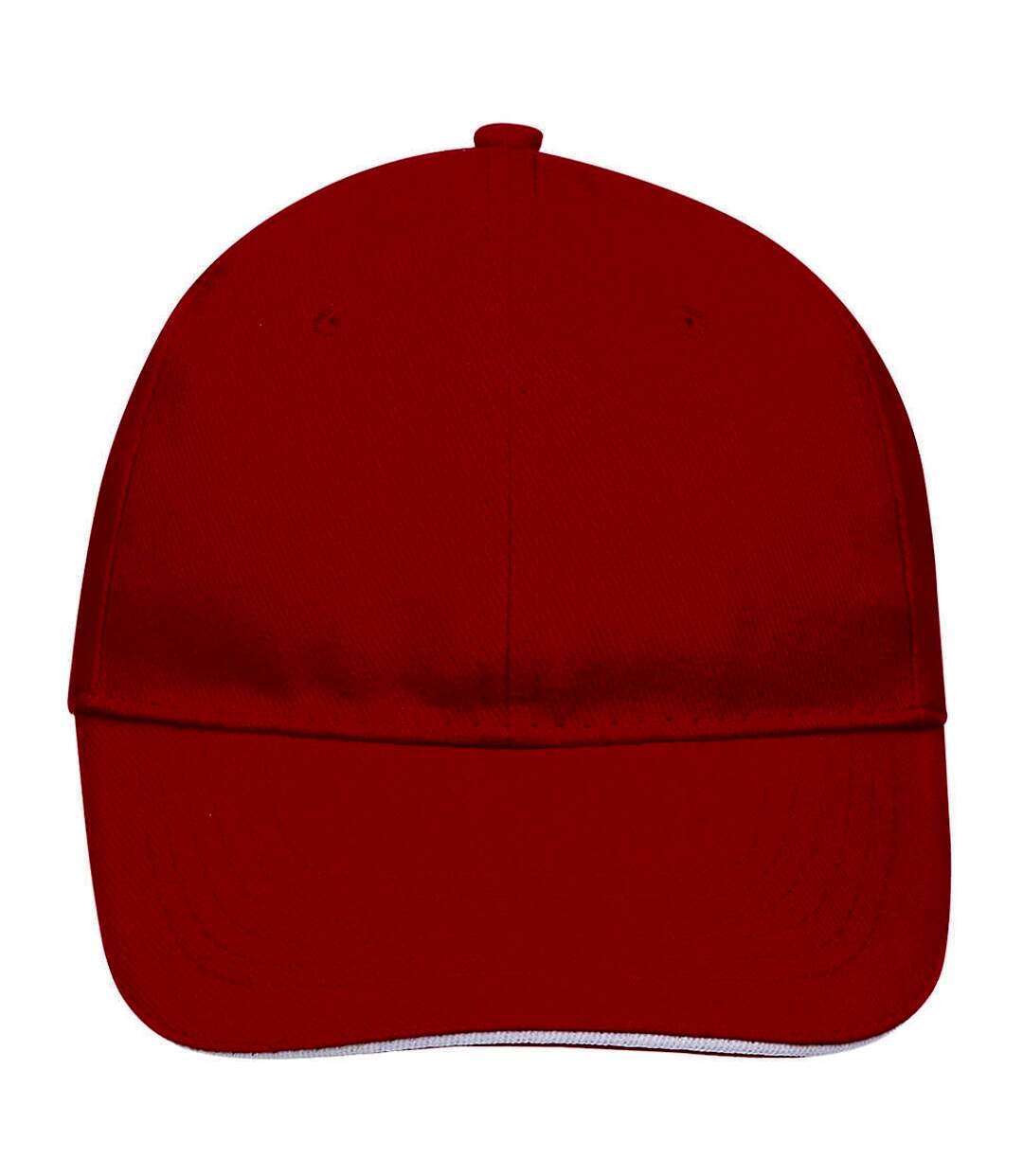 Casquette de baseball buffalo unisexe rouge/blanc SOLS-4