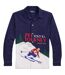 Chemise Manches Longues Motif/style Ski Homme Bleu Marine Blanc Rouge Ralph Lauren-2