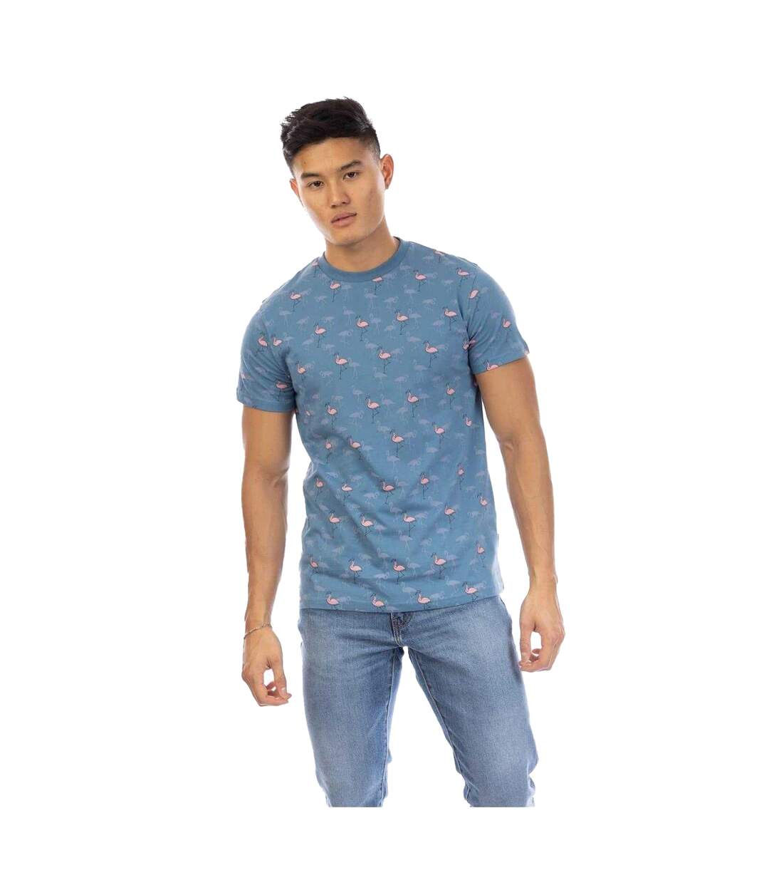 Mens Flamingo All-over Print T-shirt Multicoloured Peter Werth-1