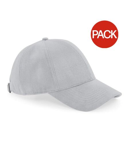 Beechfield Unisex Faux Suede Cap (Pack of 2) (Light Grey) - UTRW6766