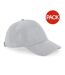 Beechfield Unisex Faux Suede Cap (Pack of 2) (Light Grey) - UTRW6766-1